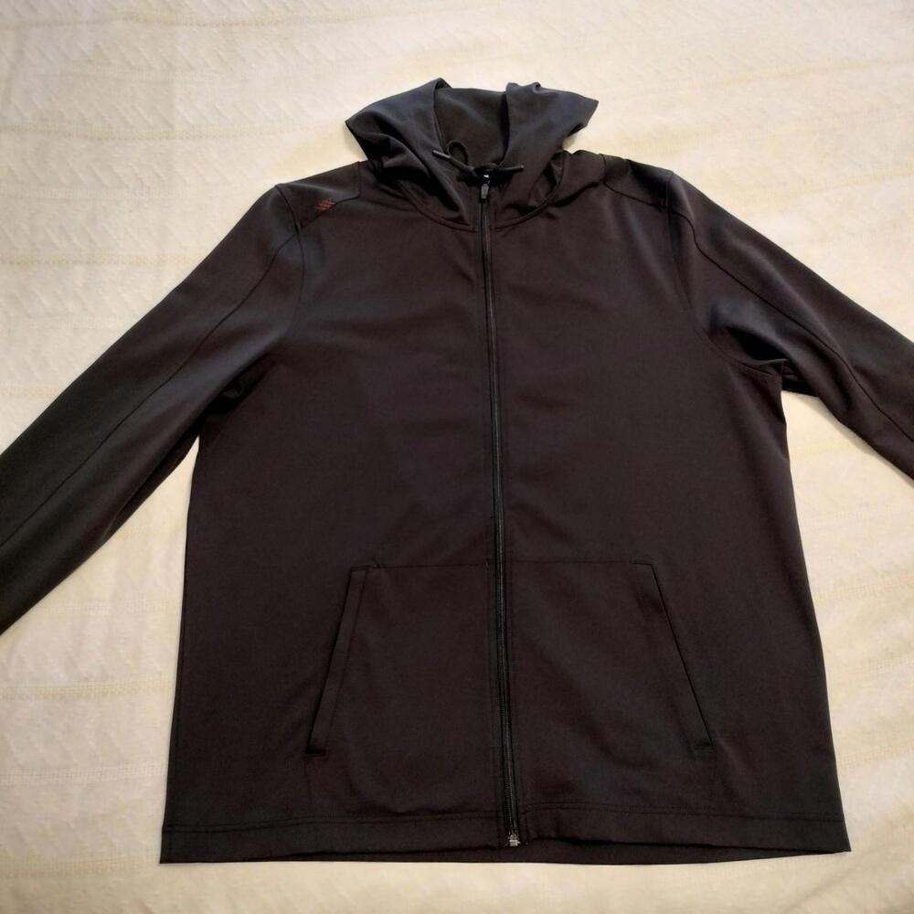 RHONE Hoodie Men’s XXL Black Zip Sweatshirt Performance Athletic Athleisure EUC - Picture 4 of 9